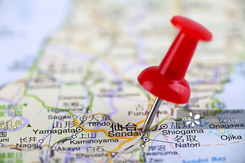 日本仙台地图图片素材