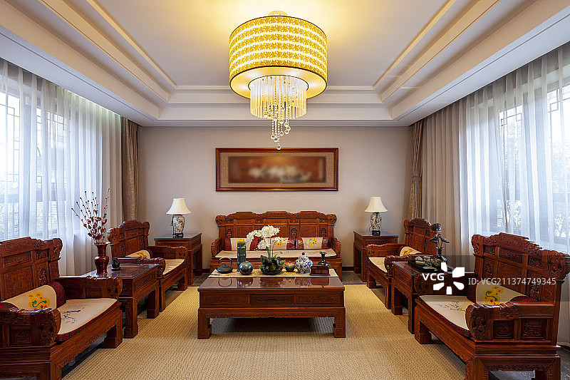 新中式风格客厅图片素材