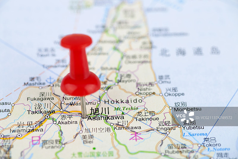 日本旭川地图图片素材