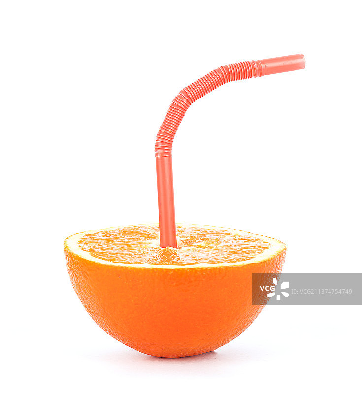 饮用橙汁创意图片素材