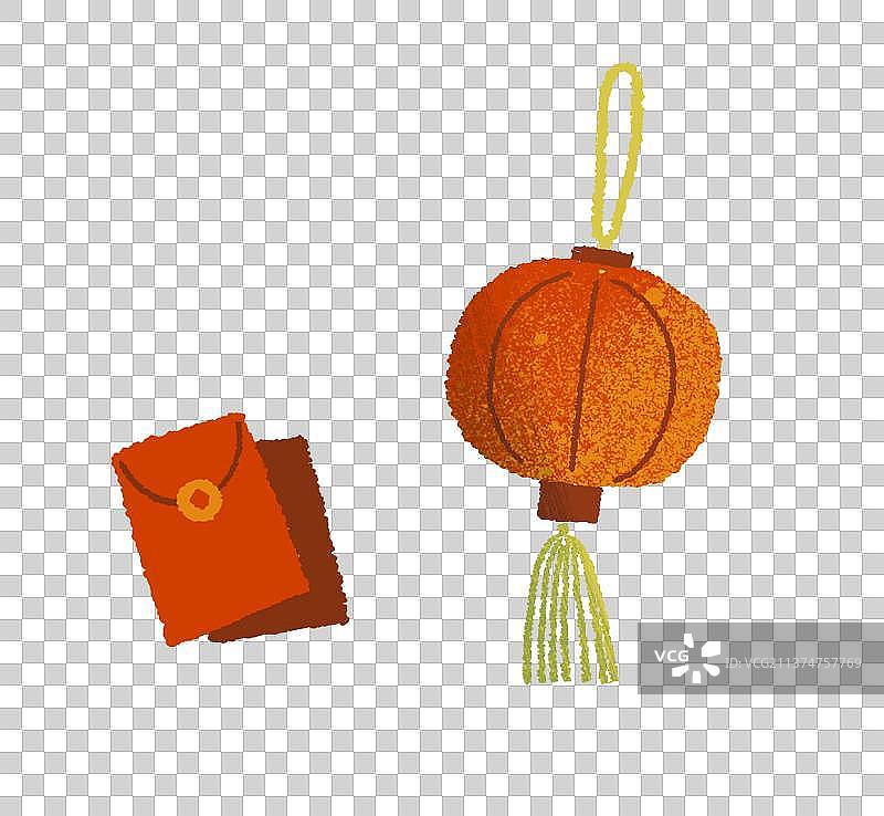 灯笼红包新年喜庆元素图片素材