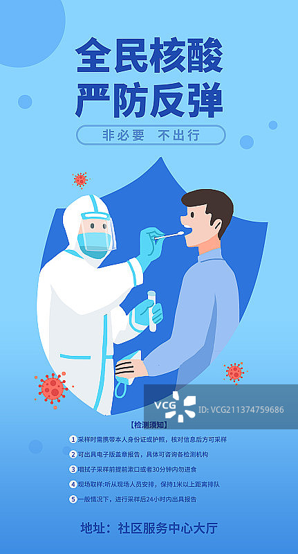核酸检测宣传科普海报图片素材