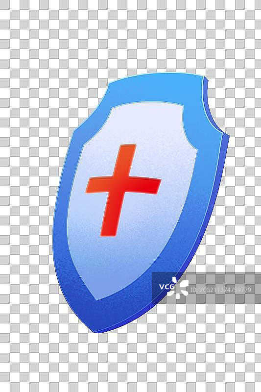 防疫盾牌红十字图片素材