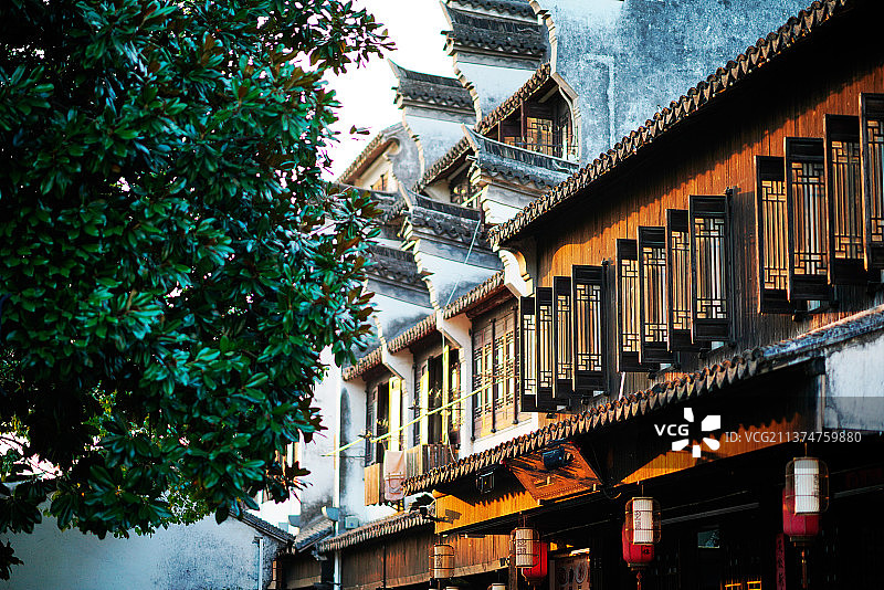 苏州黎里古镇的迷人风景图片素材