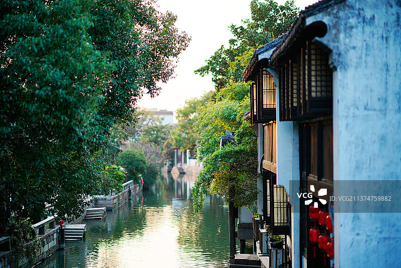 苏州黎里古镇的迷人风景图片素材