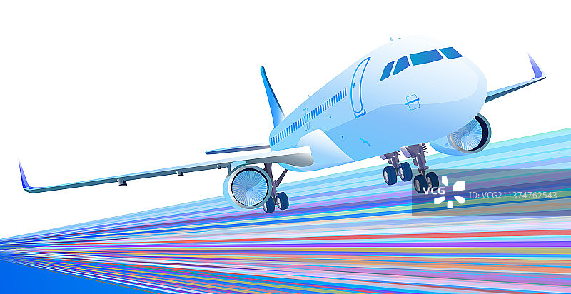 大型民用客机飞机插画图片素材