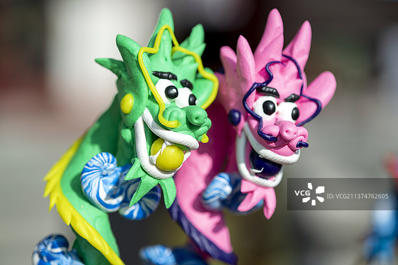 中国传统手艺非遗项目捏面人特写图片素材