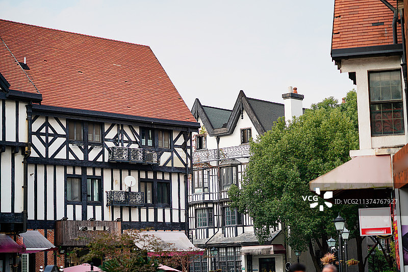 上海市松江区泰晤士小镇游览图片素材