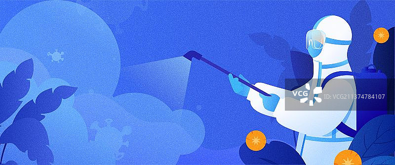 身着防护服的医护人员防疫消杀工作图片素材