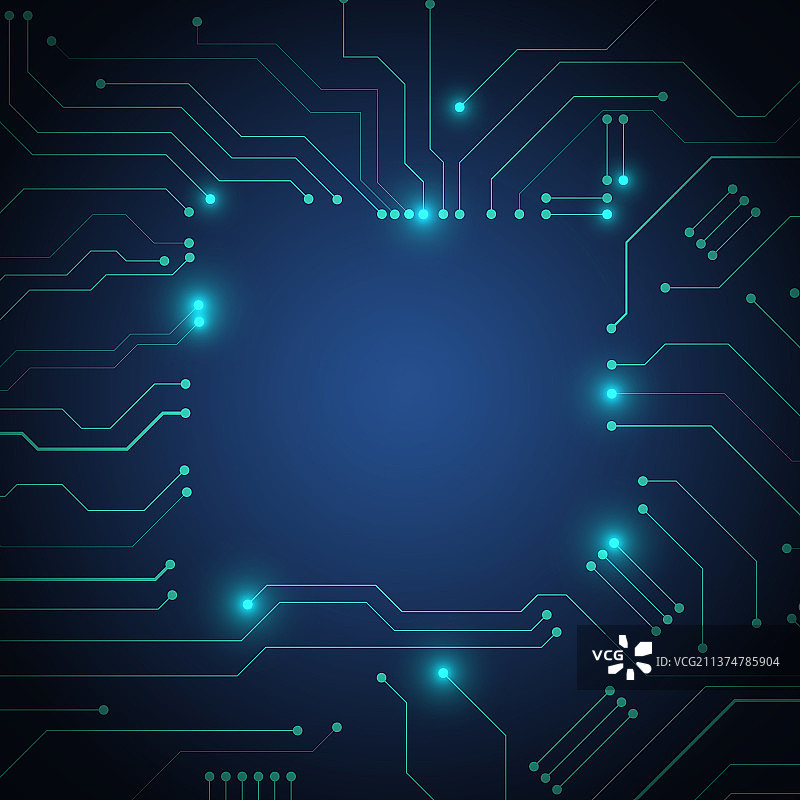 具有通信技术概念的抽象电路板背景图片素材