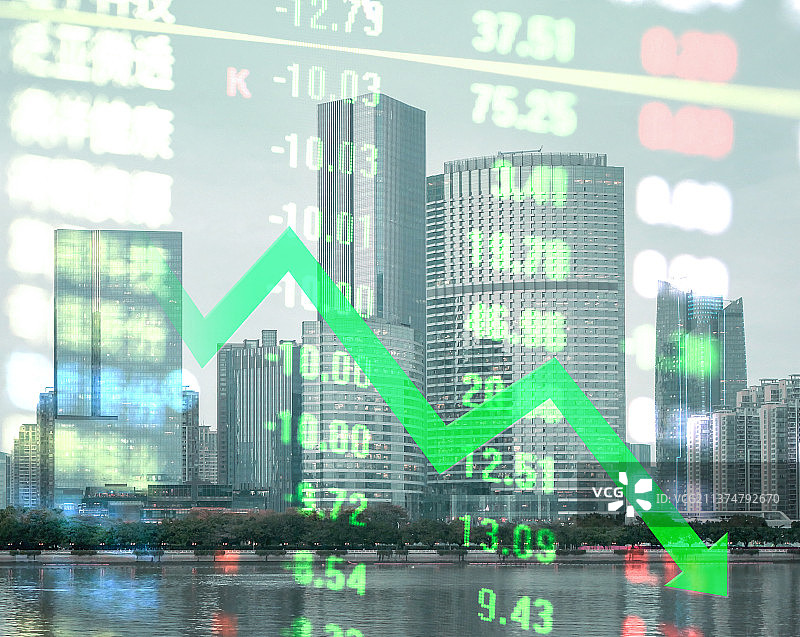 股票跌停潮投资收益下降图片素材