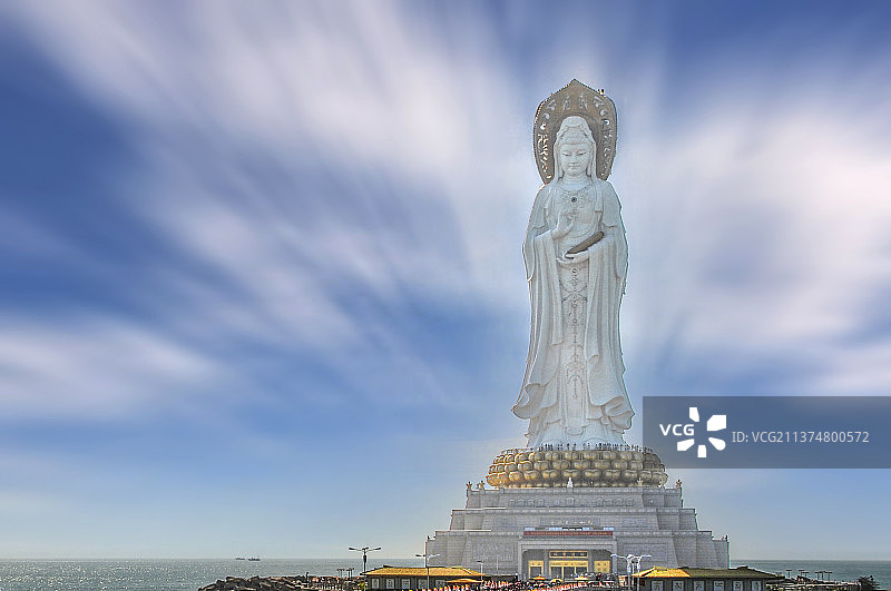 南海观音海南三亚佛教地标雕像图片素材