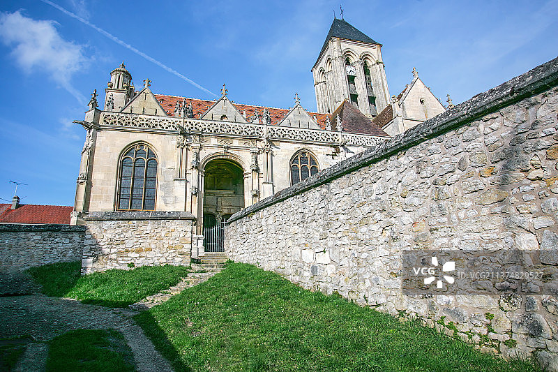 法国小镇古老的教堂图片素材