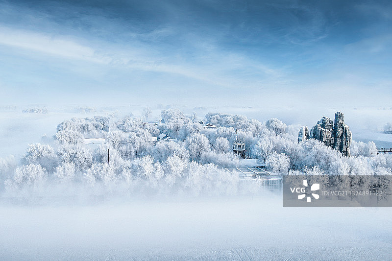 吉林雾凇岛图片素材