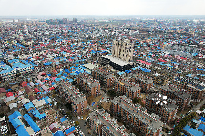 航拍江苏灌南县图片素材