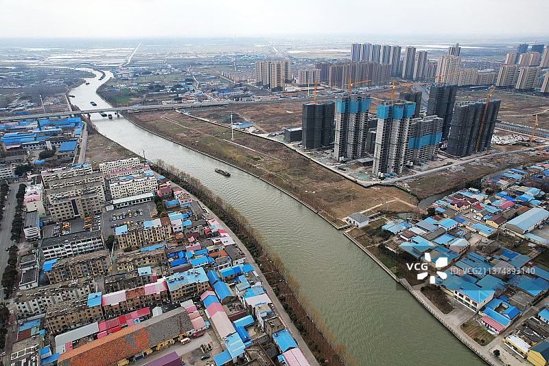 航拍江苏灌南县图片素材