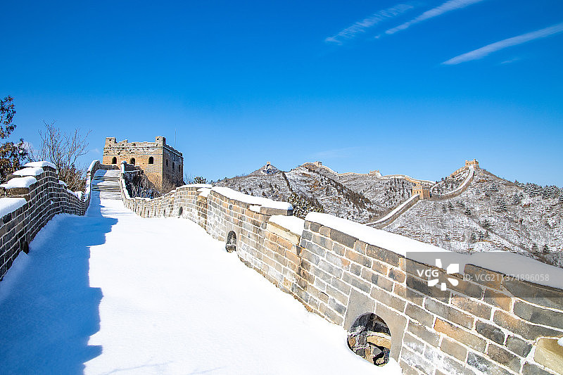 雪后司马台图片素材
