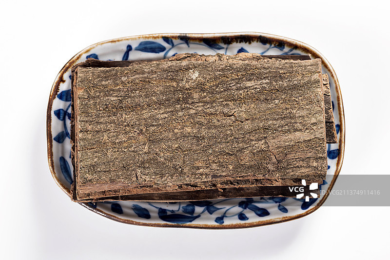 名贵中药杜仲特写图片素材