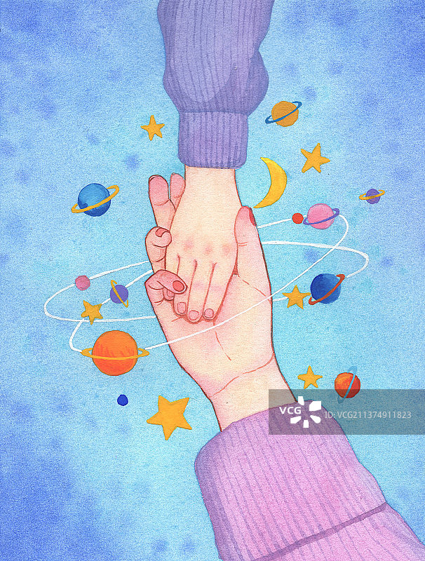 亲子手图片素材