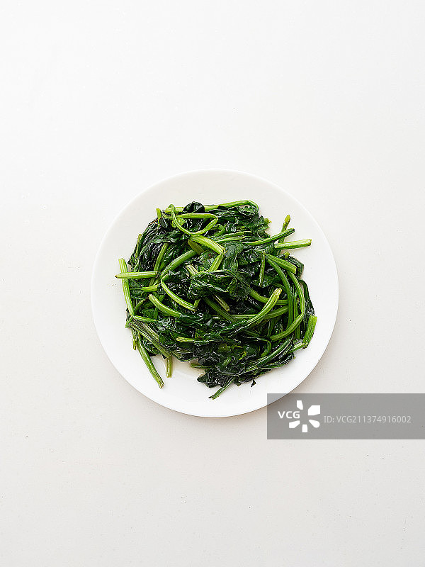 清炒菠菜图片素材