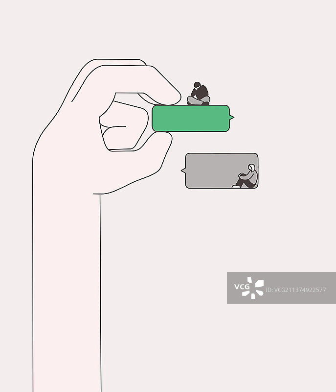 对话框男女聊天沟通语言冷战关系感情矛盾情绪不开心情侣思考创意心理图片素材