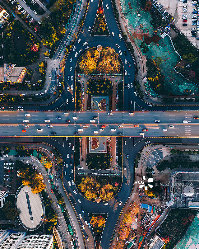 夕阳高架图片素材