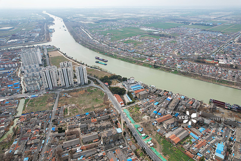 航拍江苏省扬州市宝应县图片素材