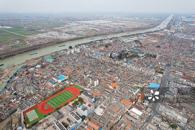 航拍江苏省扬州市宝应县图片素材
