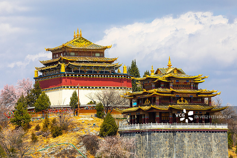 独克宗古城图片素材