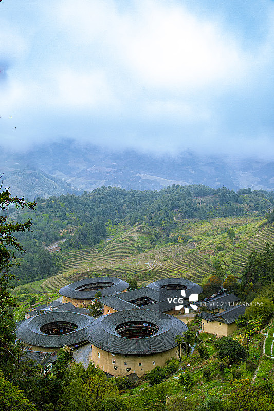 福建南靖土楼群图片素材