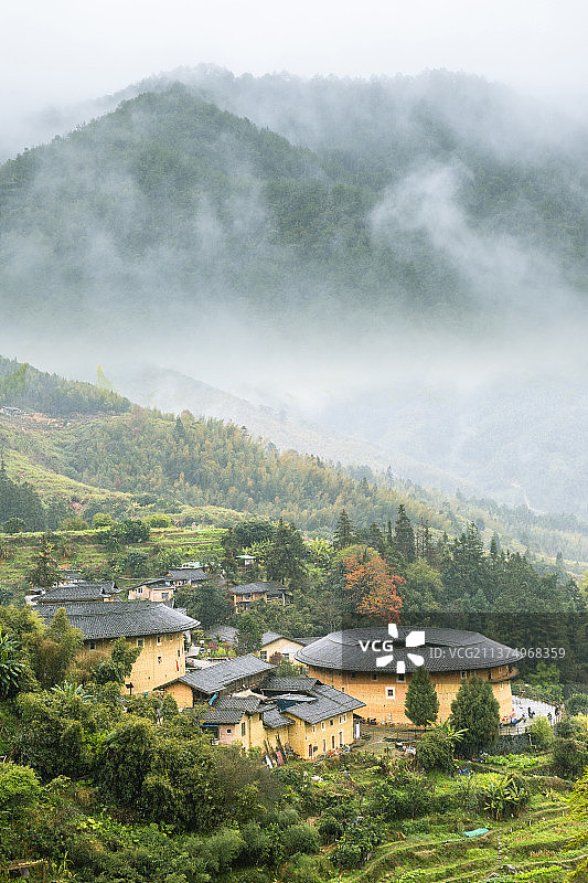 福建南靖土楼群图片素材