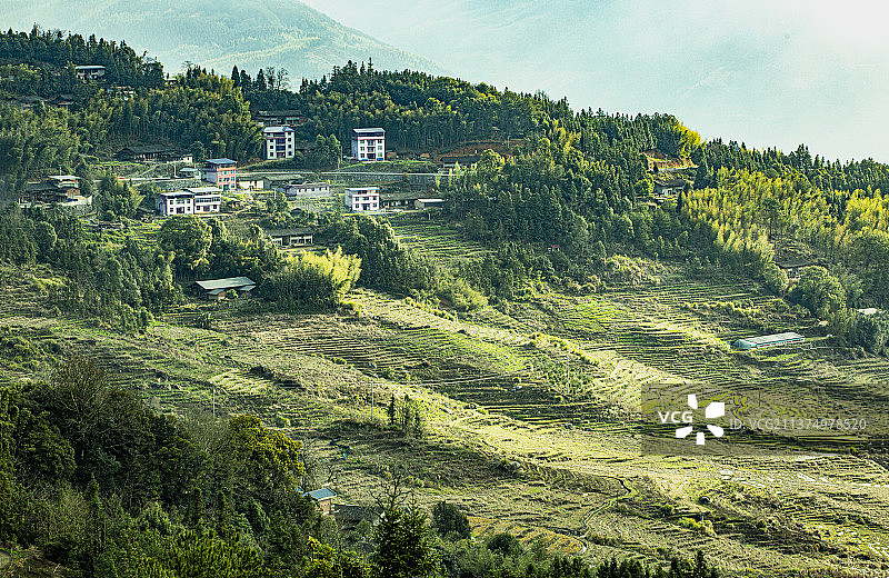 福建三明市尤溪梯田图片素材