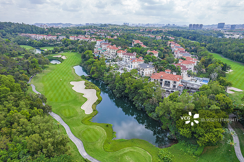 深圳观澜湖高尔夫球场 深圳龙华区 高尔夫球场 高尔夫运动图片素材