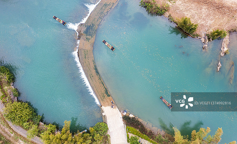 桂林阳朔遇龙河山水风光图片素材