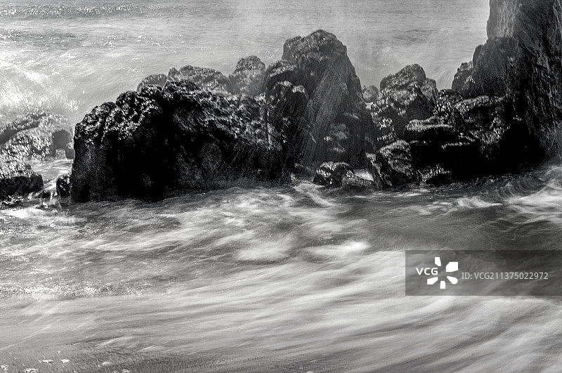 海南天涯海角美景海滩海浪礁石图片素材