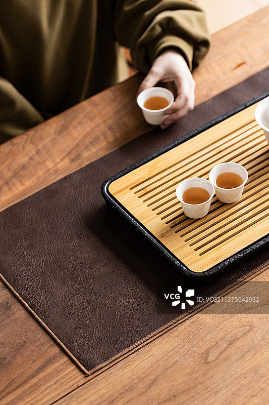 皮革茶席图片素材