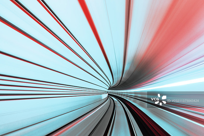 成都无人驾驶地铁9号线隧道图片素材