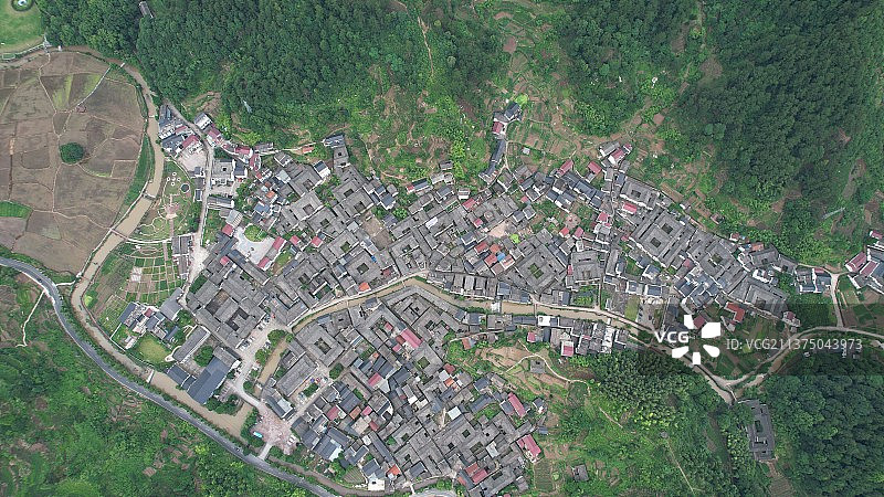 俞源太极星象村图片素材