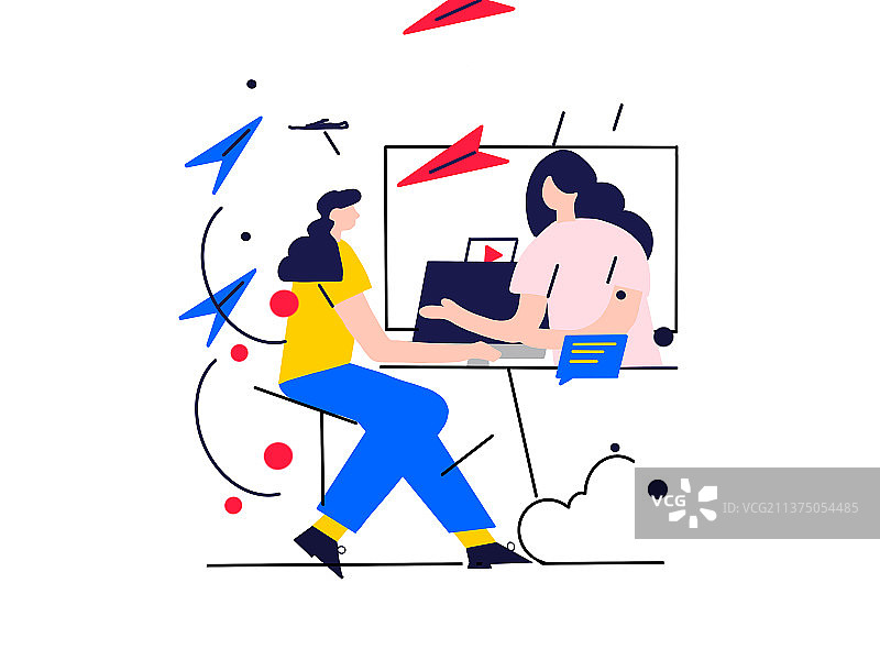 简约插画人物设计图片素材