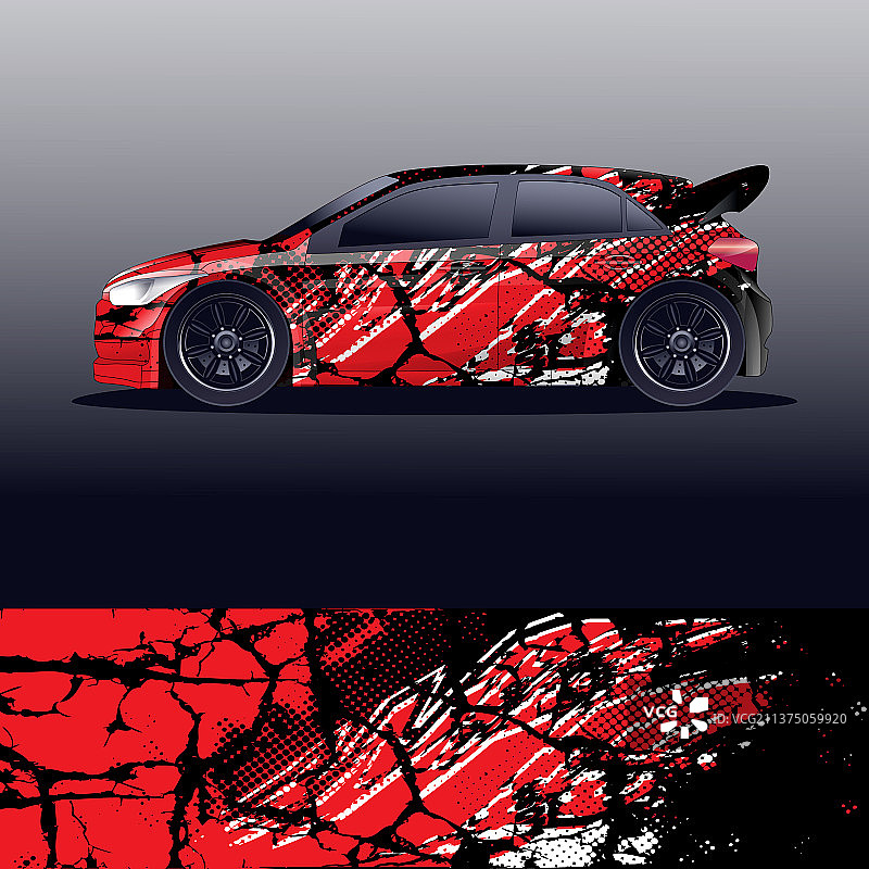 拉力赛汽车贴花图形包装图片素材