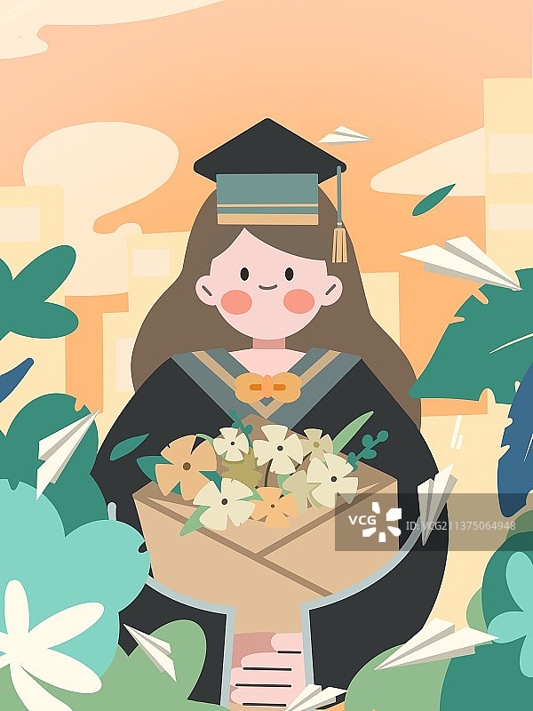 可爱的卡通人物插画图片素材