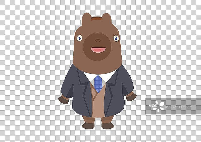 呆萌小马拟人图片素材