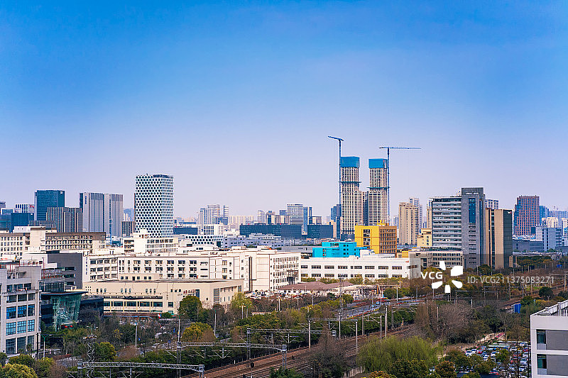 杭州滨江城市建筑风光图片素材