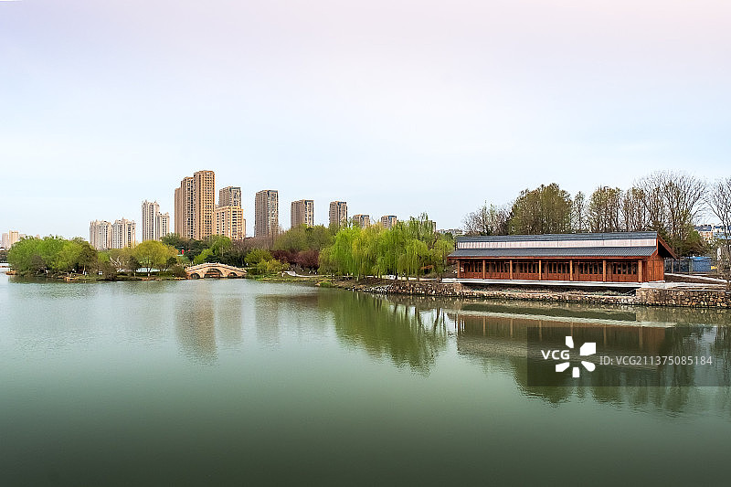 泰州城市景色之凤城河畔景色图片素材