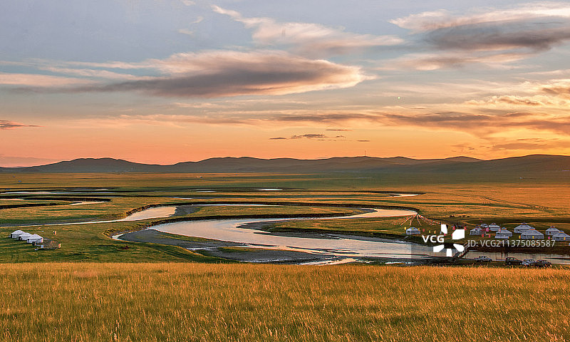 呼伦贝尔大草原草原牧场蓝天白云风景图片素材