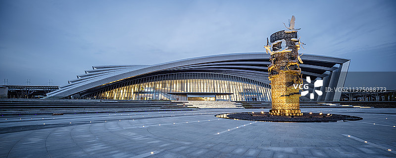盐城市黄海湿地博物馆建筑全景图片素材