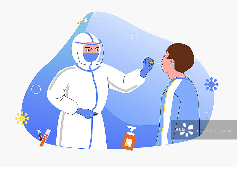 矢量核酸插画图片素材