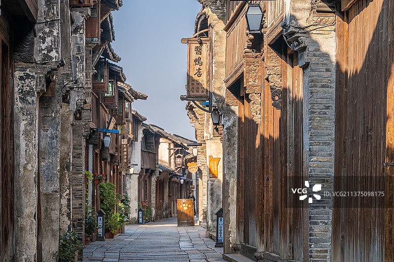 嘉兴乌镇西栅景区江南水乡风光图片素材
