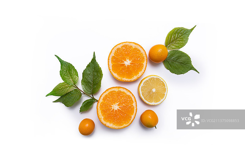 柑橘类果实切片背景装饰图片素材