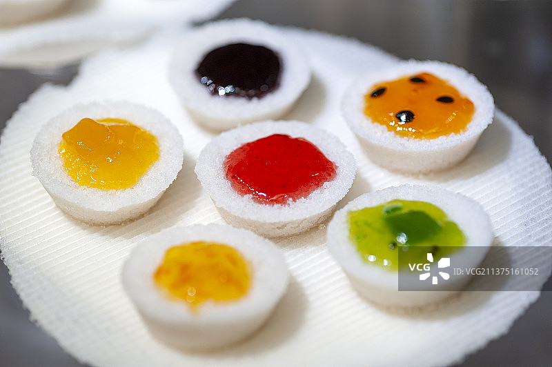 天津传统小吃熟梨糕特写图片素材